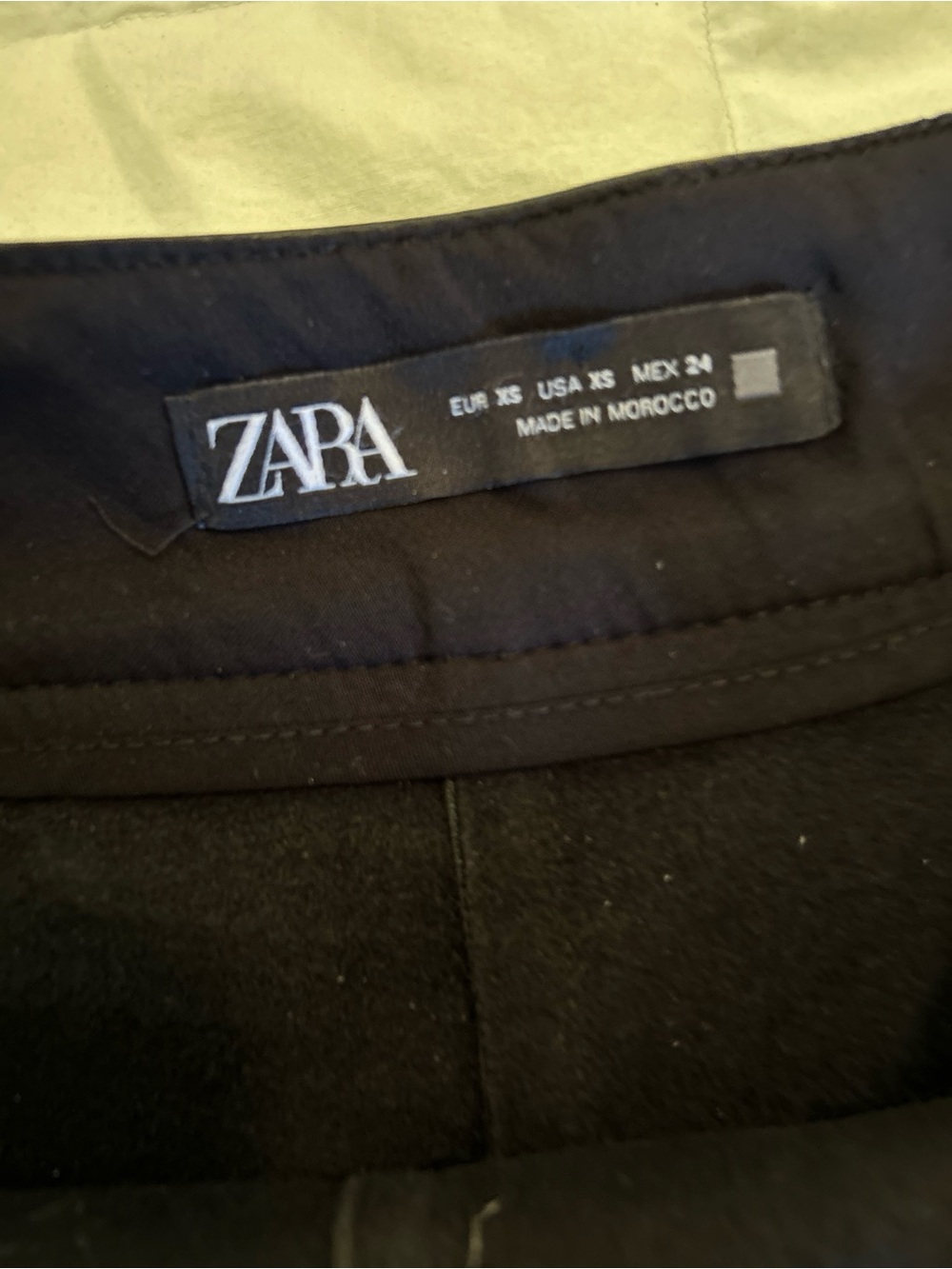 Zara Faux Leather Black Midi Skirt - Picture 6 of 8